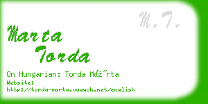 marta torda business card